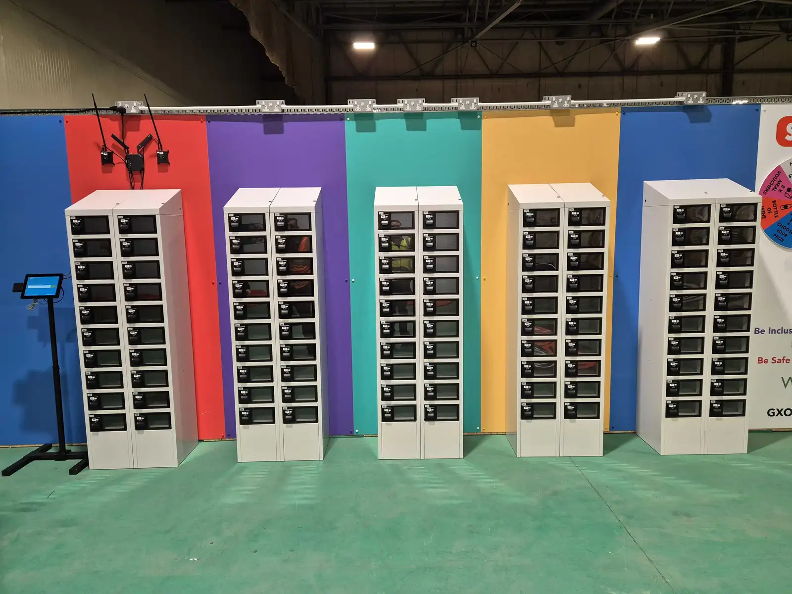 Warehouse asset management with eLocker device lockers